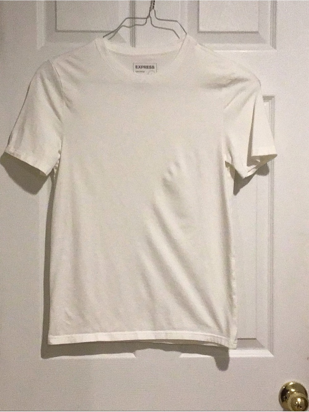 Express Men’s Short Sleeve Crew Neck T-Shirt - Off-White Size Medium